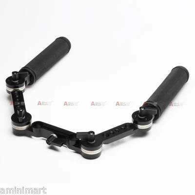 ARRI Type Rosette Rod Clamp Arm Handle Grip Set fr 15mm Rod Support DSLR Rig HDV