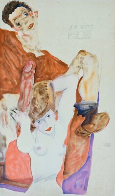 Egon Schiele (after) - Print - Lithograph - The Rest Host, 1911
