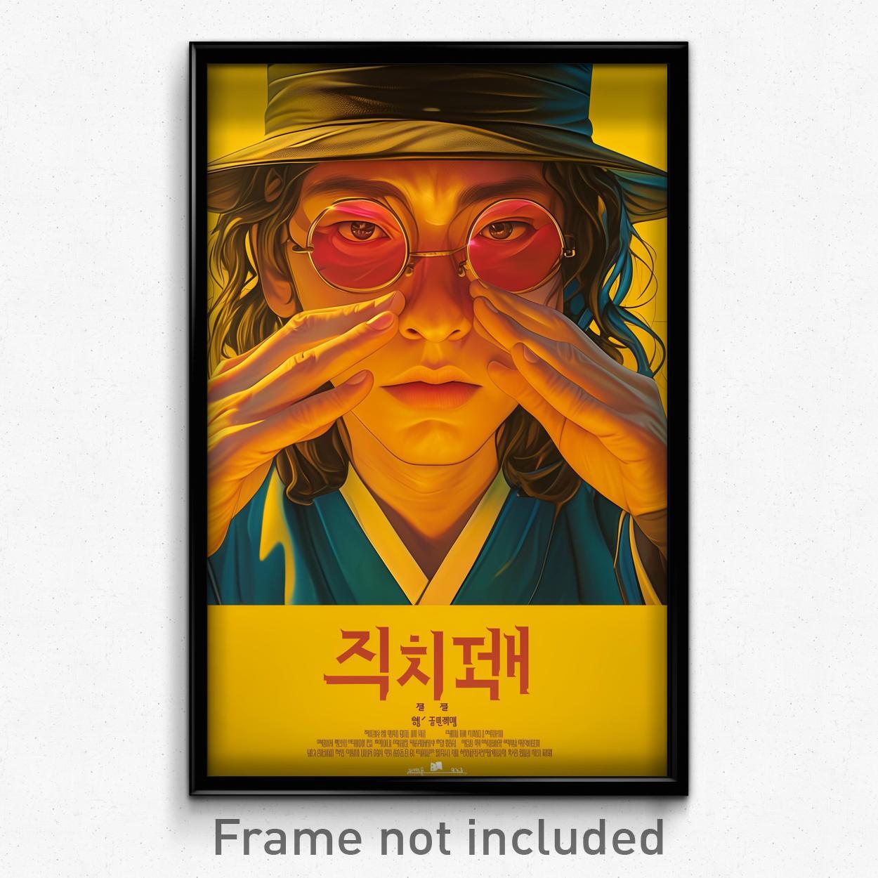 Korean Movie Art Print – Neglected Man in Pirate Hat, Vintage Style Poster