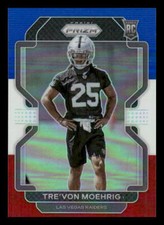 2021 Panini Prizm #393 Tre'von Moehrig Rookie Red White and Blue Raiders