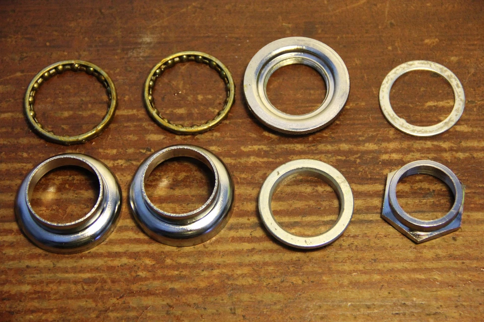 Vintage Bicycle Headset 25.4 x 30 x 27mm Threaded 1" Fork Fixie Silver - Image 2 of 3