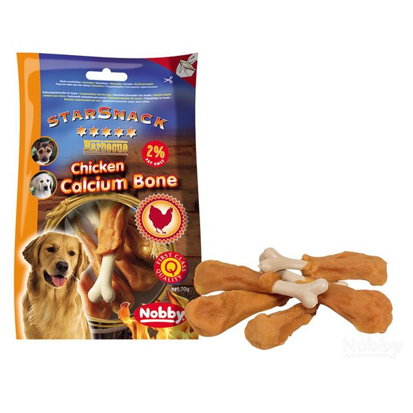 Nobby Hunde Starsnack Barbecue Chicken Calcium Bone 70 G, Uvp 2,69 Eur, Neu-image