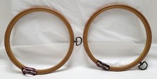 Lot of 2 Flexi-Hoop Woodgrain 8" Multipurpose Frame Needlework Craft Projects