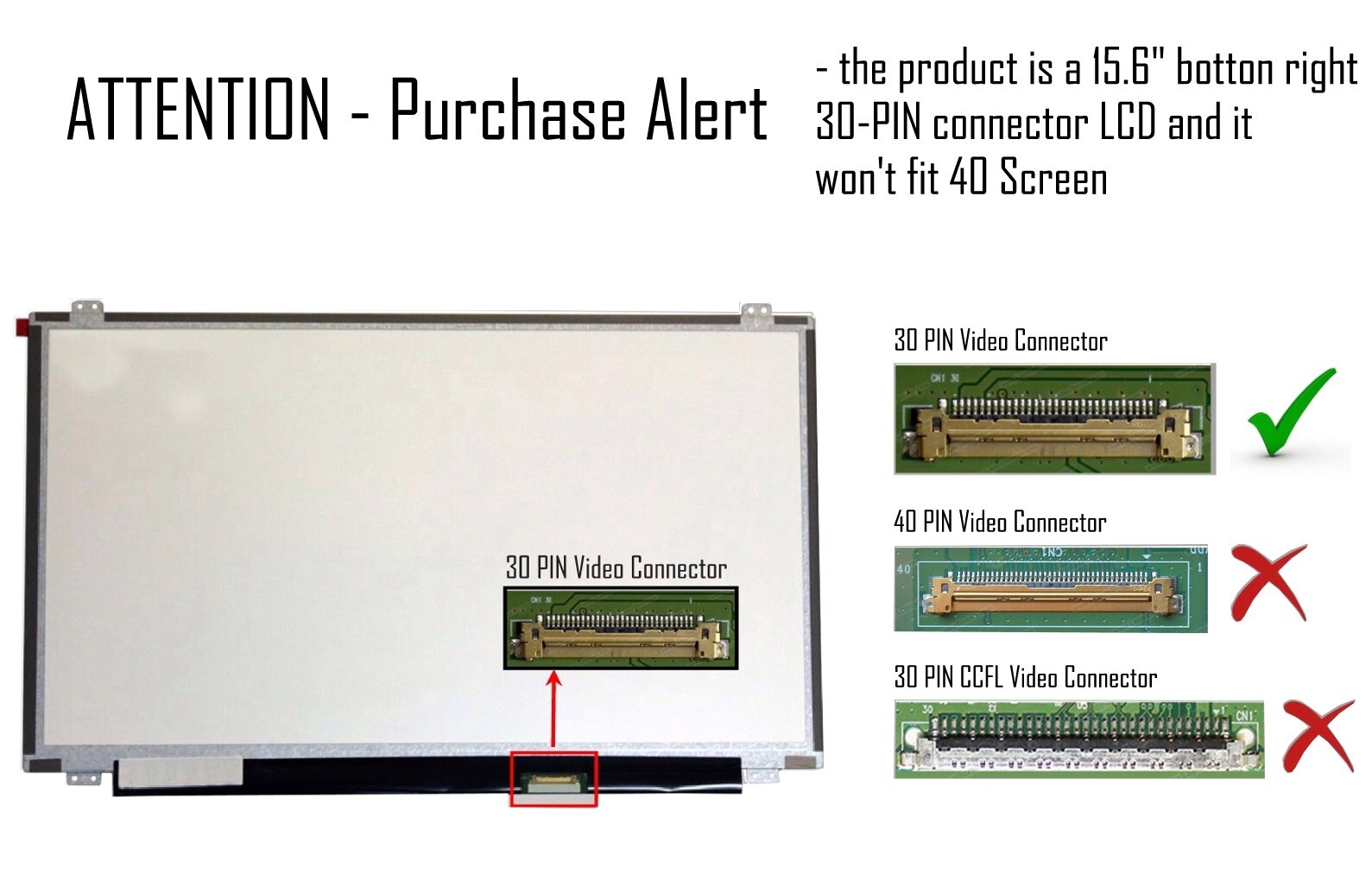 AUO B156HTN03.8 FHD 1920x1080 Matte 30pin NON-Touch LCD Screen LED Display 15.6&quot