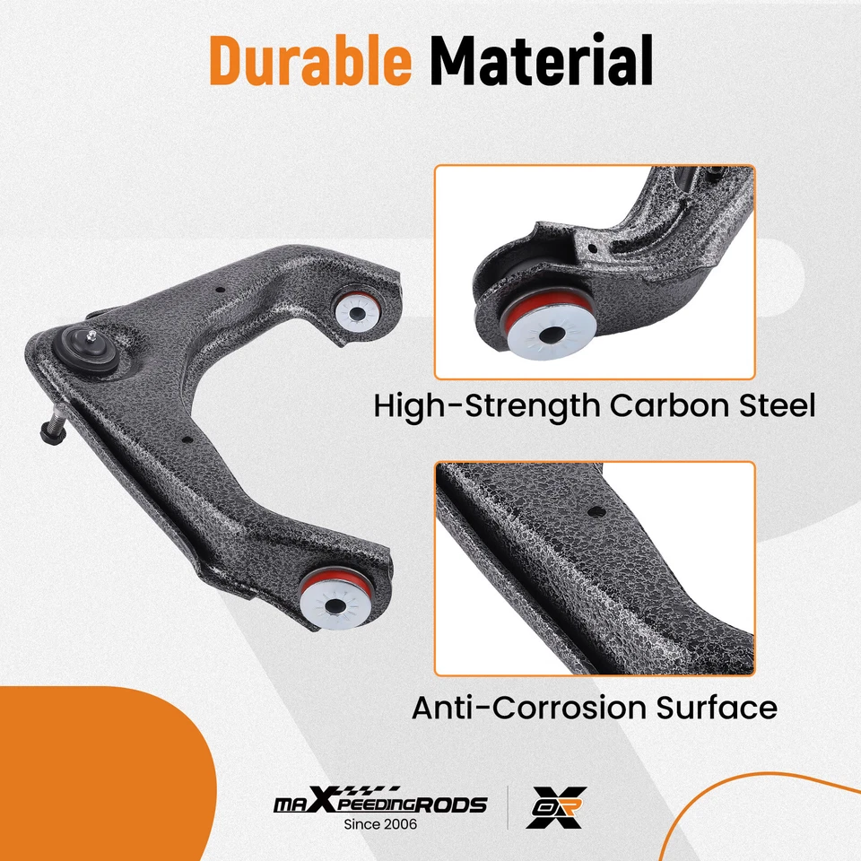 Brazos de control superiores delanteros con buje de PU para GMC Sierra 2500 HD Silverado 2001-2010 Foto 2 de 4