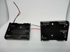 2 Pcs Pack Lot 4.5V 3 x 1.5V AA Battery Holder Socket Case Box Enclosure Cables