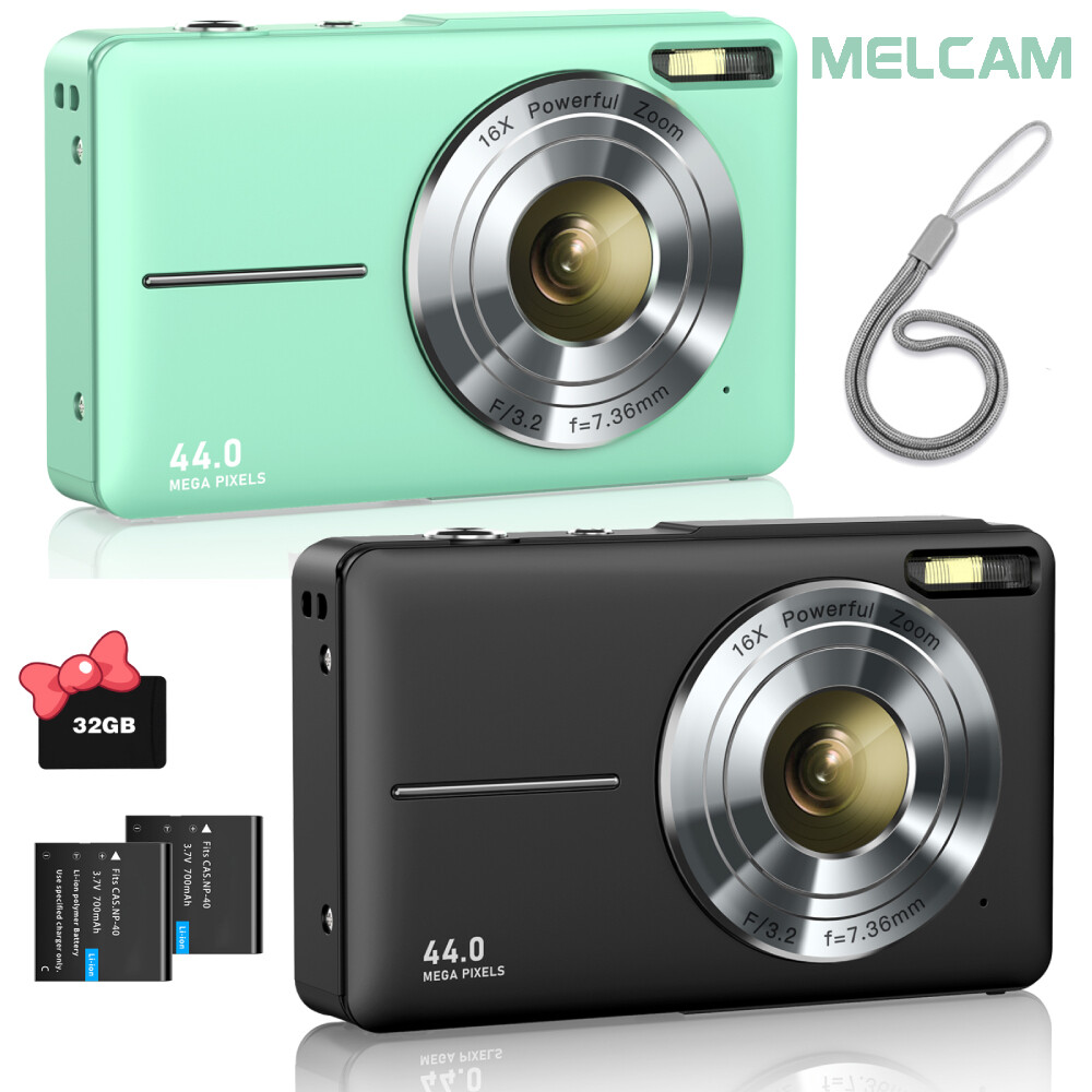 44MP Digital Camera with 16X Zoom Compact Point and Shoot for Teens and Students-image