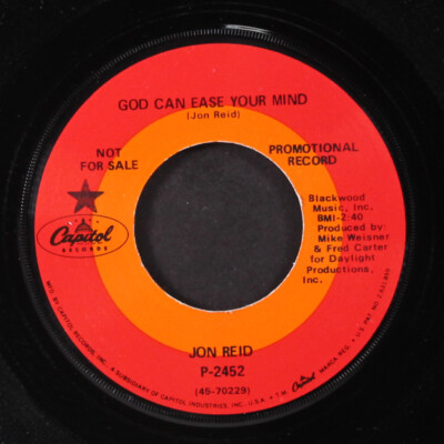 JON REID: god can ease your mind / come on rain CAPITOL 7'' Single 45 RPM