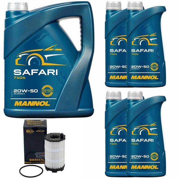 MotoröL Set Mannol 20W-50 API SN/CH-4 9 Liter + ÖLfilter FüR Audi A6 4.2 FSI-image