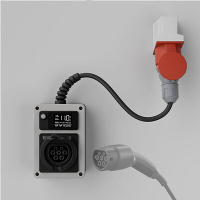 dé Mobile Wallbox 11kW 16A EV Charger mit CEE Stecker und Typ 2 Steckdose 3Phase