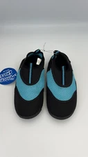 Capelli New York Unisex Kids Black and Turquoise Water Shoes Size 3/4(XL) NWT