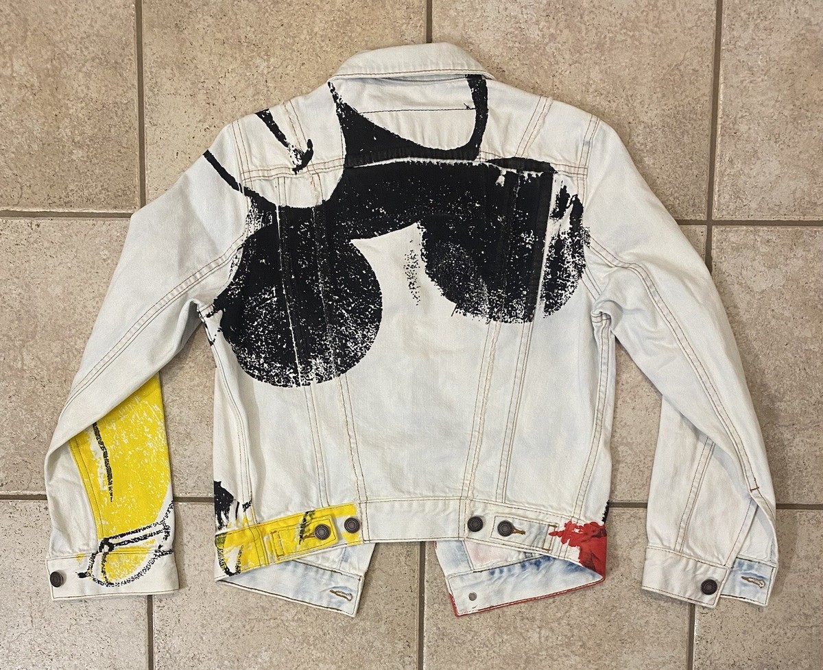 Rare Marc Jacobs Mickey Mouse Denim Designer Jean Jacket
