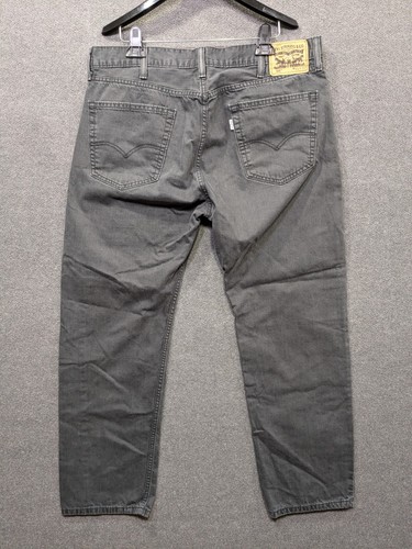 Levis 505 Jeans Mens 38x32 (38x30) Straight Leg Black Denim Modern - Bild 6 von 12