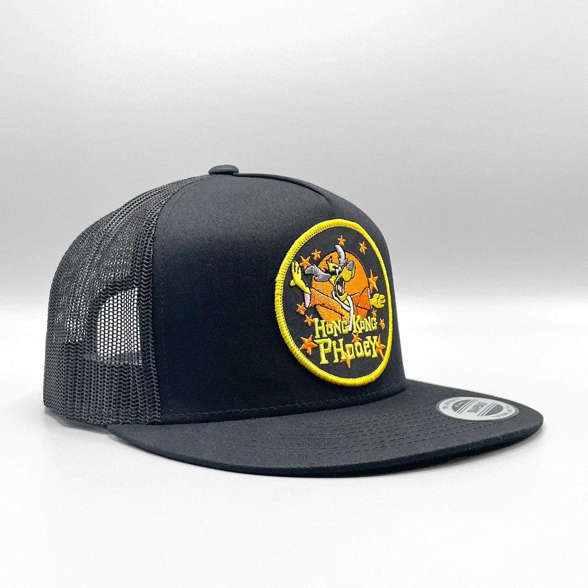 Hong Kong Phooey Trucker Hat, Retro 70s Cartoon Patch on