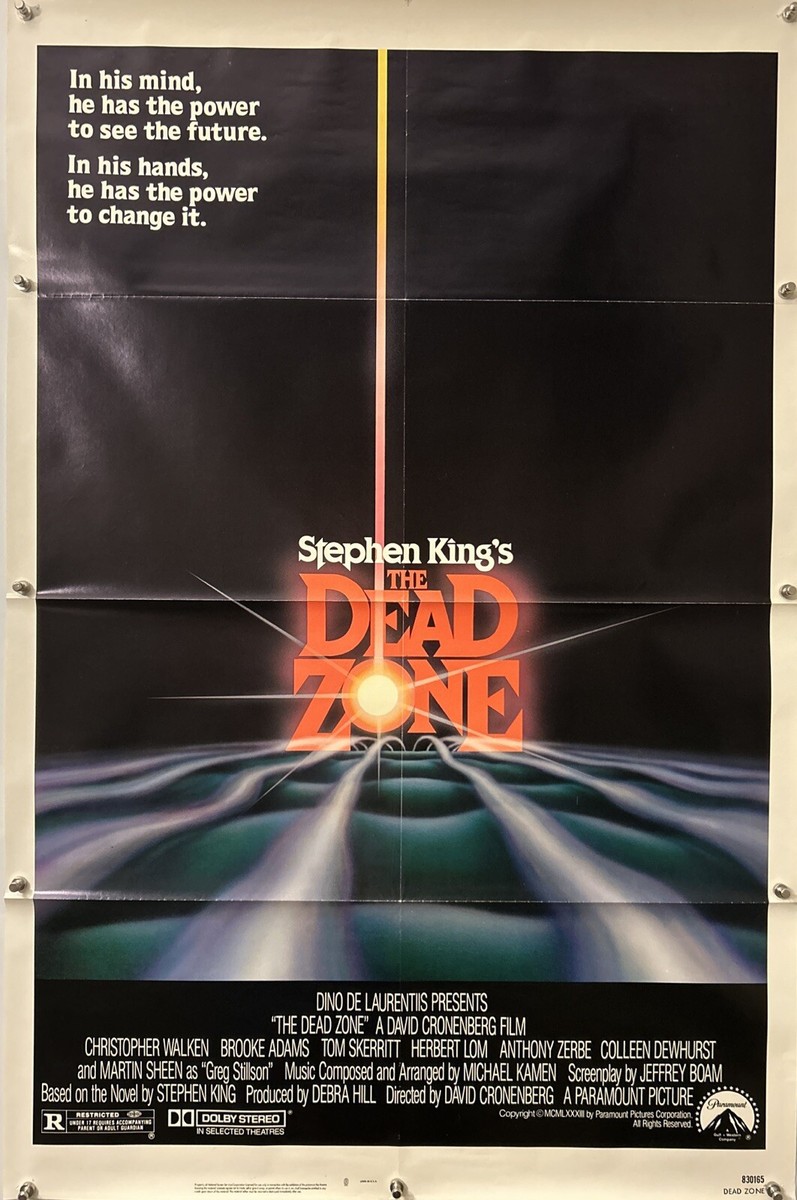 THE DEAD ZONE Original One Sheet Movie Poster - 1983 - STEPHEN