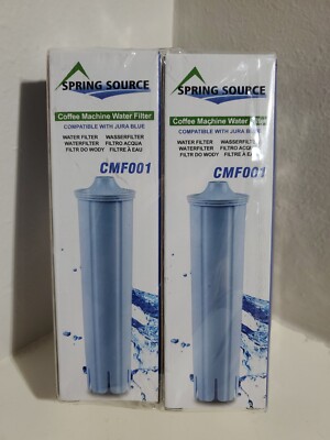 2 Pack Spring Source Coffee Machine Water Filter CMF001   Jura Blue  compatible 