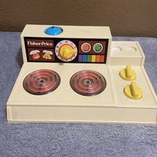 Vintage 1978 Fisher Price Cook Top Stove Magic Burners Timer Dings