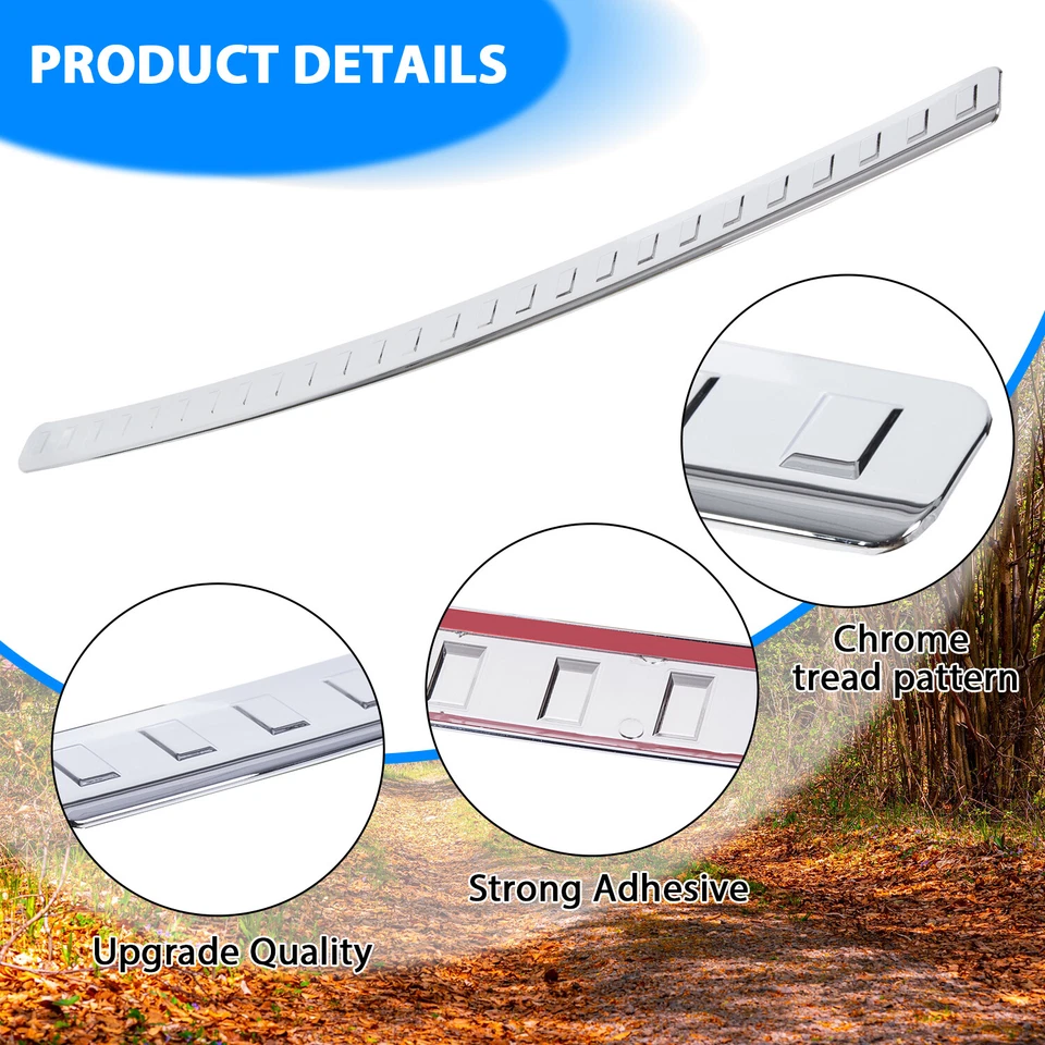 New For 2014-2020 Nissan Rogue Chrome Rear Bumper Protector Cover Scratch Exact Foto 2 de 4