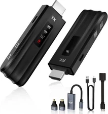 Moman Wireless HDMI Extender Video Transmitter Receiver 50m/164FT LED Screen 