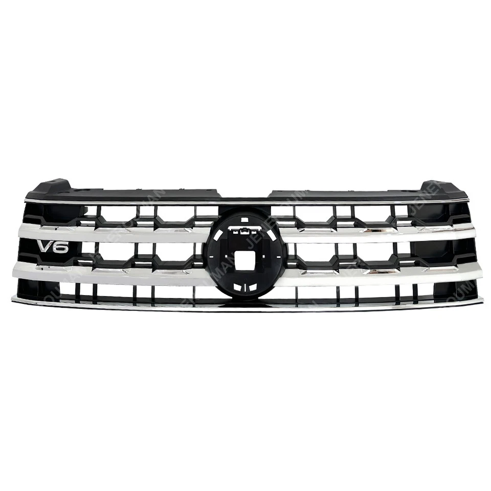 Chromed Grille Front Bumper Upper Grill for 2018 2019 2020 Volkswagen Atlas Foto 2 de 4
