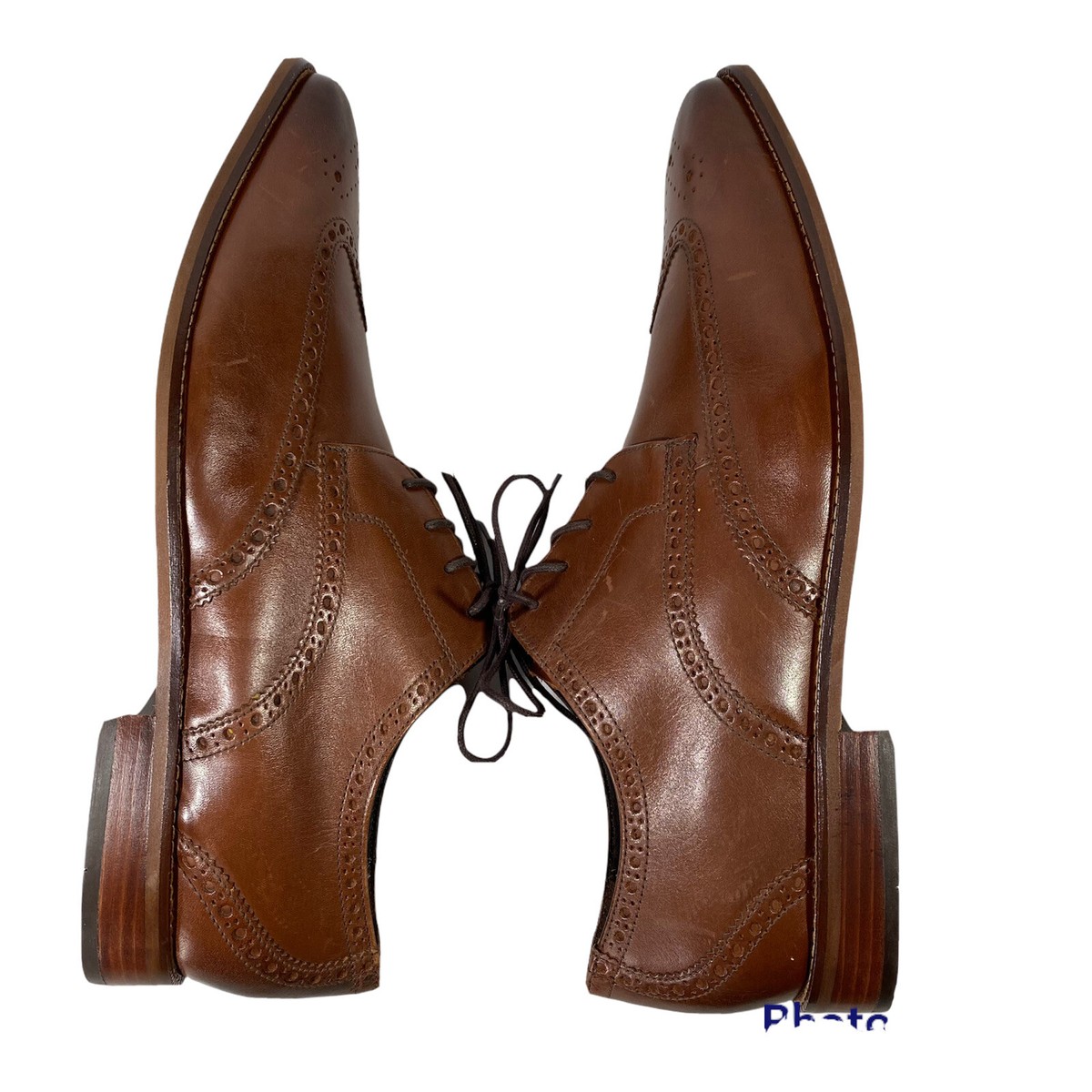 Mens Florsheim Castellano Brown Brogue Lace-Up Wing Tip Shoes Sz 13D Florsheim Castellano Wingtip Oxford Leather Dress Shoe Brown  main image 3
