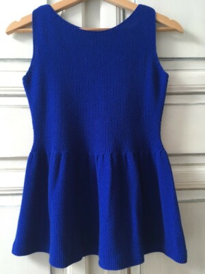 Haut à Volants ZARA Taille XS Bleu Marine - Occasion Très Bon État, Style Marin