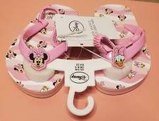 Disney Girls Pink Minnie Mouse Daisy Duck Flip-Flops Sizes 5-8 Choose Size