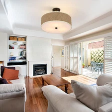 3-Lights Semi-flush Mount Ceiling Light Pendant Lamp Bedroom Chandelier Fixtures