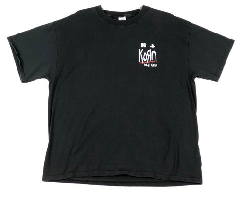 Vintage Korn Local Krew Pony Pop Sux! Tour Double Sided T Shirt USA Black Men XL
