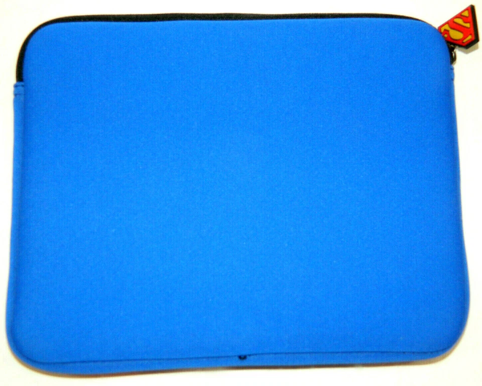 Superman Logo Blue Neoprene iPad Android Tablet Zippered Case Fits up to 10" NEW - Image 2 of 3