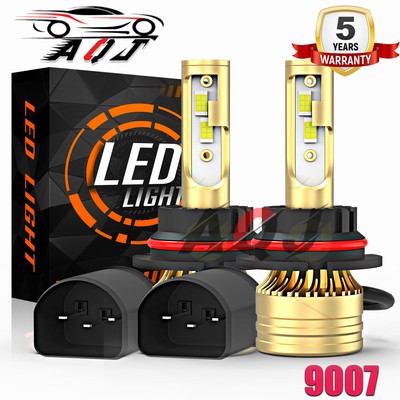 2X 9007 LED Headlight Luces Fuertes Para Auto Coche Luz Carro Bulbs SUPER Blanco