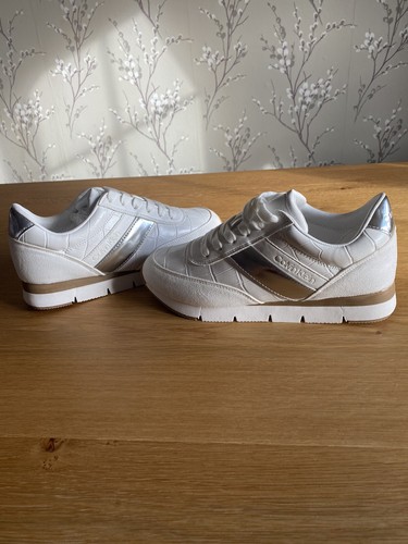 calvin klein silver trainers