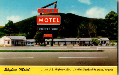 Skyline Motel, U. S. Highway 220, Roanoke, Virginia postcard.