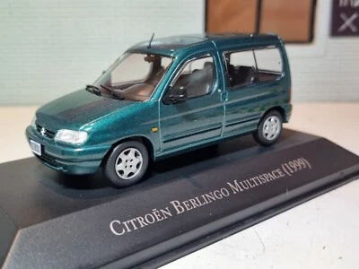 1:43 Citroen Berlingo M49 Model Multispace Van Green 1999 IXO Diecast Scale Car