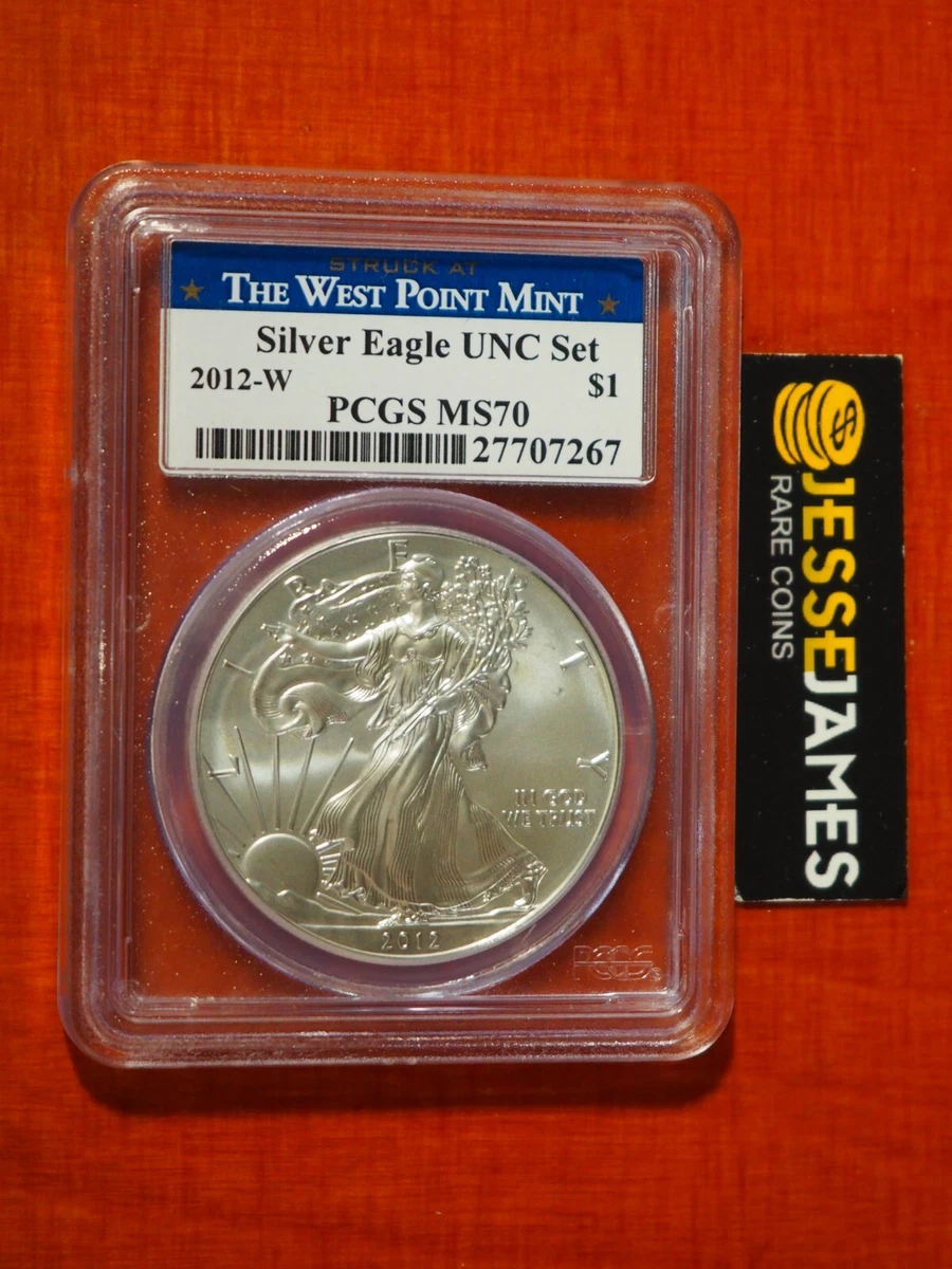 PCGS Certified MS 70 Graded 2012 Silver Bullion Coins for PCGS Certified MS 70 Graded 2012 Silver Bullion Coins for