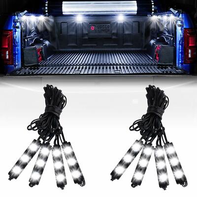 8pcs 24 LED Rock Light Side Marker for Cargo Truck Pickup Bed off  