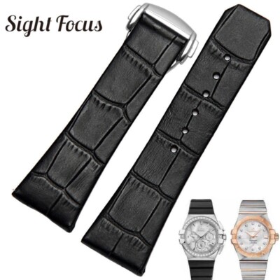 17mm 23mm Kalbsleder Uhrenarmband für Omega Constellation Armband Uhrband Straps