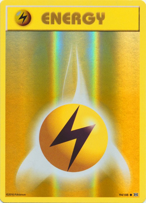1x Lightning Energy - 94/108 - Common - Reverse Holo NM-Mint Pokemon XY-- Evolut