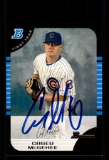 Signed Baseball Card Auto Casey McGehee 2005 Bowman #227 Chicago Cubs