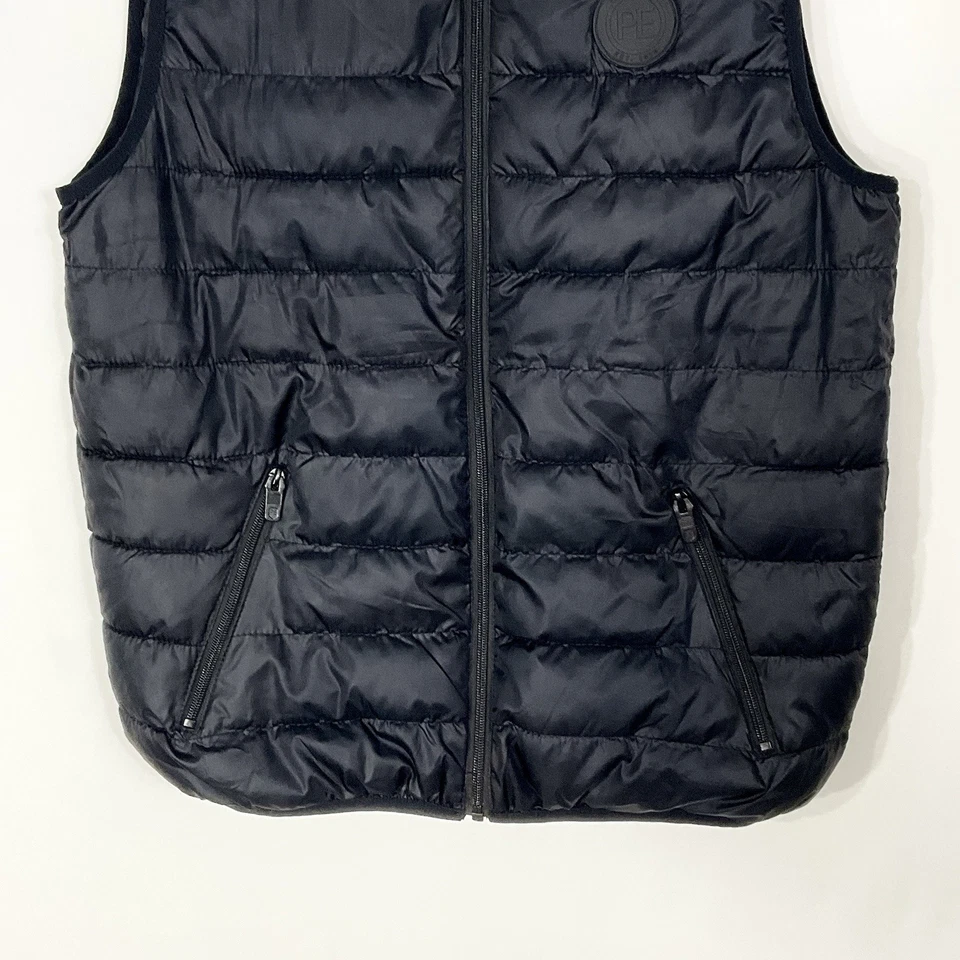 Perry Ellis портфолио черный выстеганный пуховик жилет средний легкий молнии карманы - Изображение 3 из 4