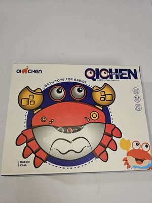 Qichen Musical Crab Bubble Machine Maker Baby Kid Bath Tub Toy, Blue