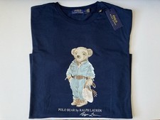 Ralph Lauren Polo Bear Men s T-Shirt XL Slim Navy Blue Cotton Short Sleeve New