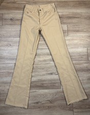 Mens Vintage 70s Retro Khaki Bell Bottom Levi Sta-prest Pants Size 29x34
