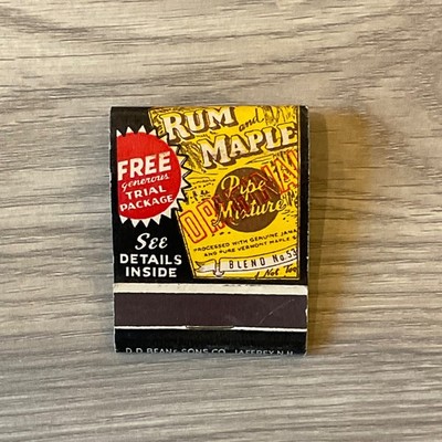Vintage Rum & Maple Pipe Tobacco Mixture Matchbook Full Unstruck Blend No 53