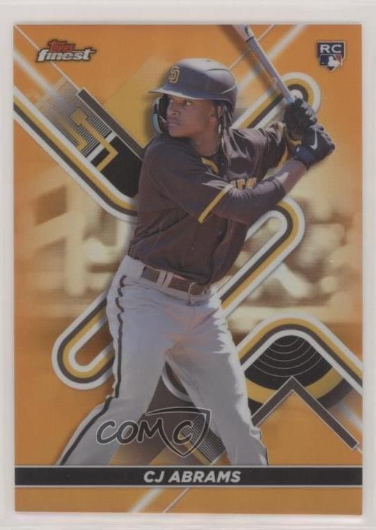 2022 Topps Finest Orange Refractor 24/25 CJ Abrams #39 Rookie RC qf8