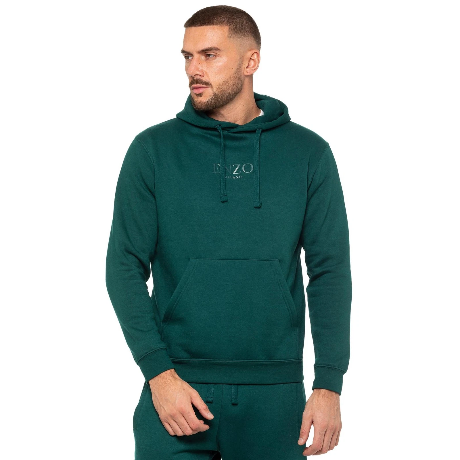 OFF WHITE Felpa con cappuccio uomo Enzo pullover felpa con cappuccio tinta unita regolare manica lunga cappuccio top