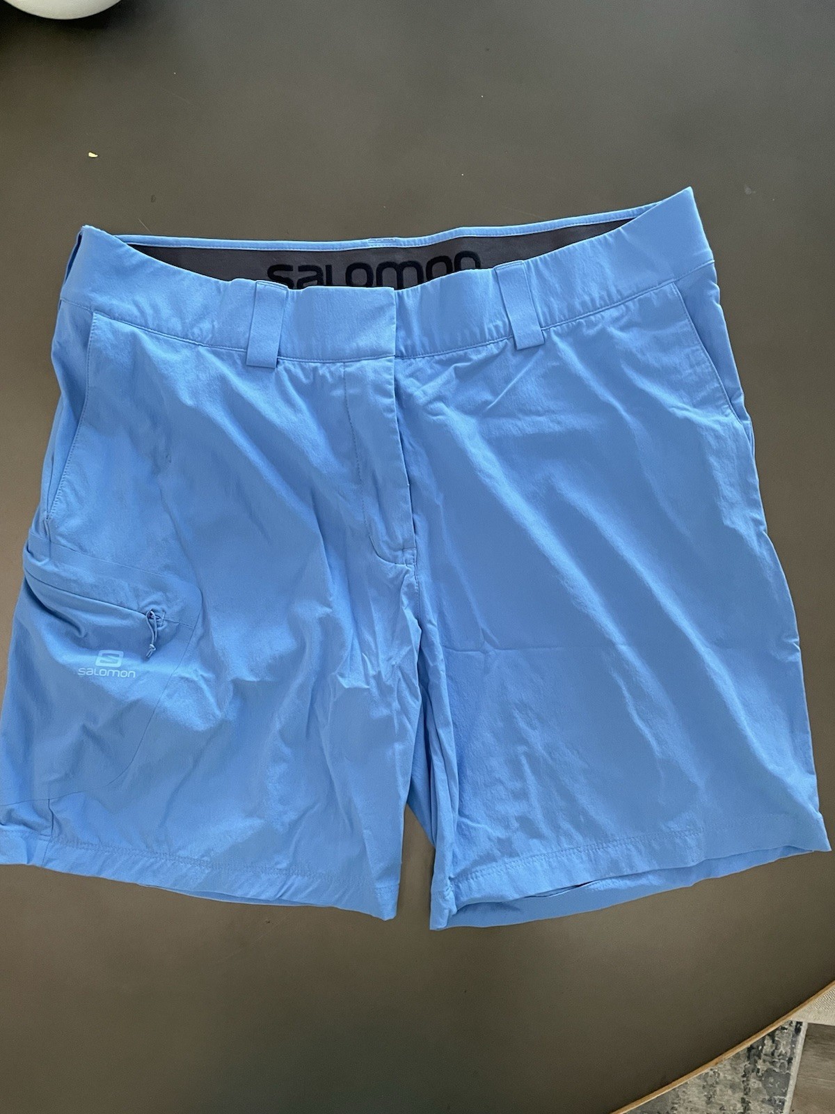 Salomon pantaloncino donna clima vento blu chiaro taglia 12 ottime condizioni