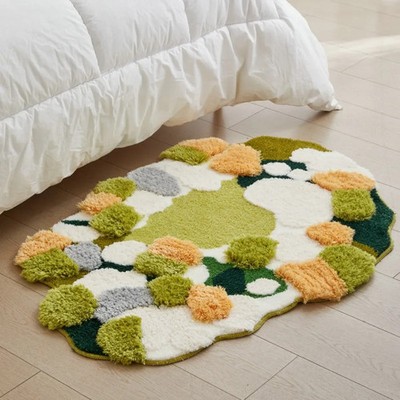 Tufting Moos Teppich Rutschfest Schlafzimmer Badezimmer Dekoration