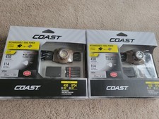 COAST FL60R 450 lumens LED Dual power HEADLAMP USB Rechargeable 2 pack lot new