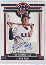 2022 Panini USA Baseball Stars & Stripes Blue Ink /499 Ethan Puig Auto 1cx3